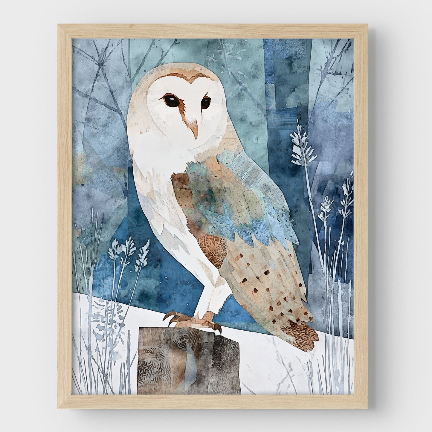Barn Owl Watercolor Art Print
