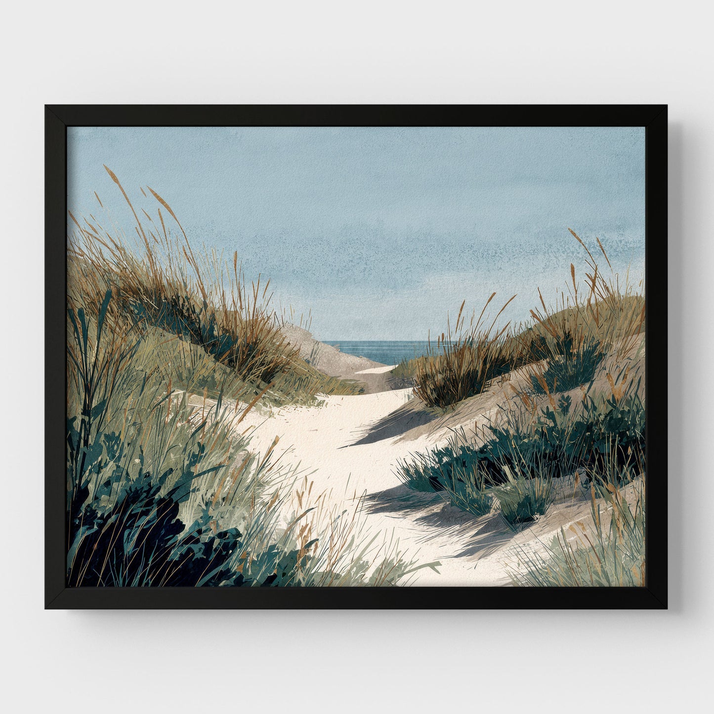 Beach Dune Trail Watercolor Print