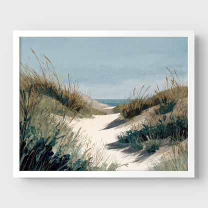 Beach Dune Trail Watercolor Print