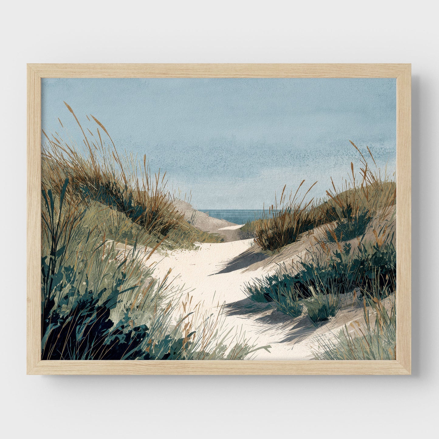 Beach Dune Trail Watercolor Print
