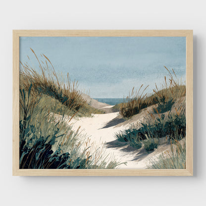 Beach Dune Trail Watercolor Print