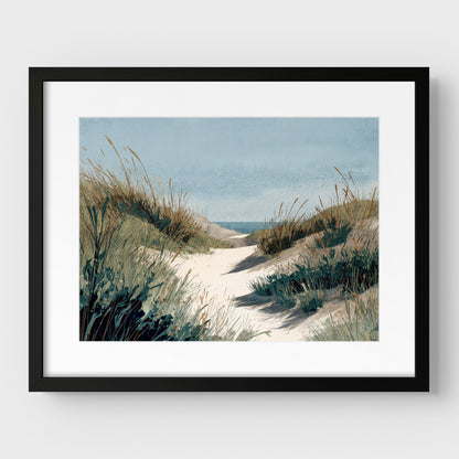 Beach Dune Trail Watercolor Print