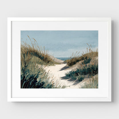 Beach Dune Trail Watercolor Print