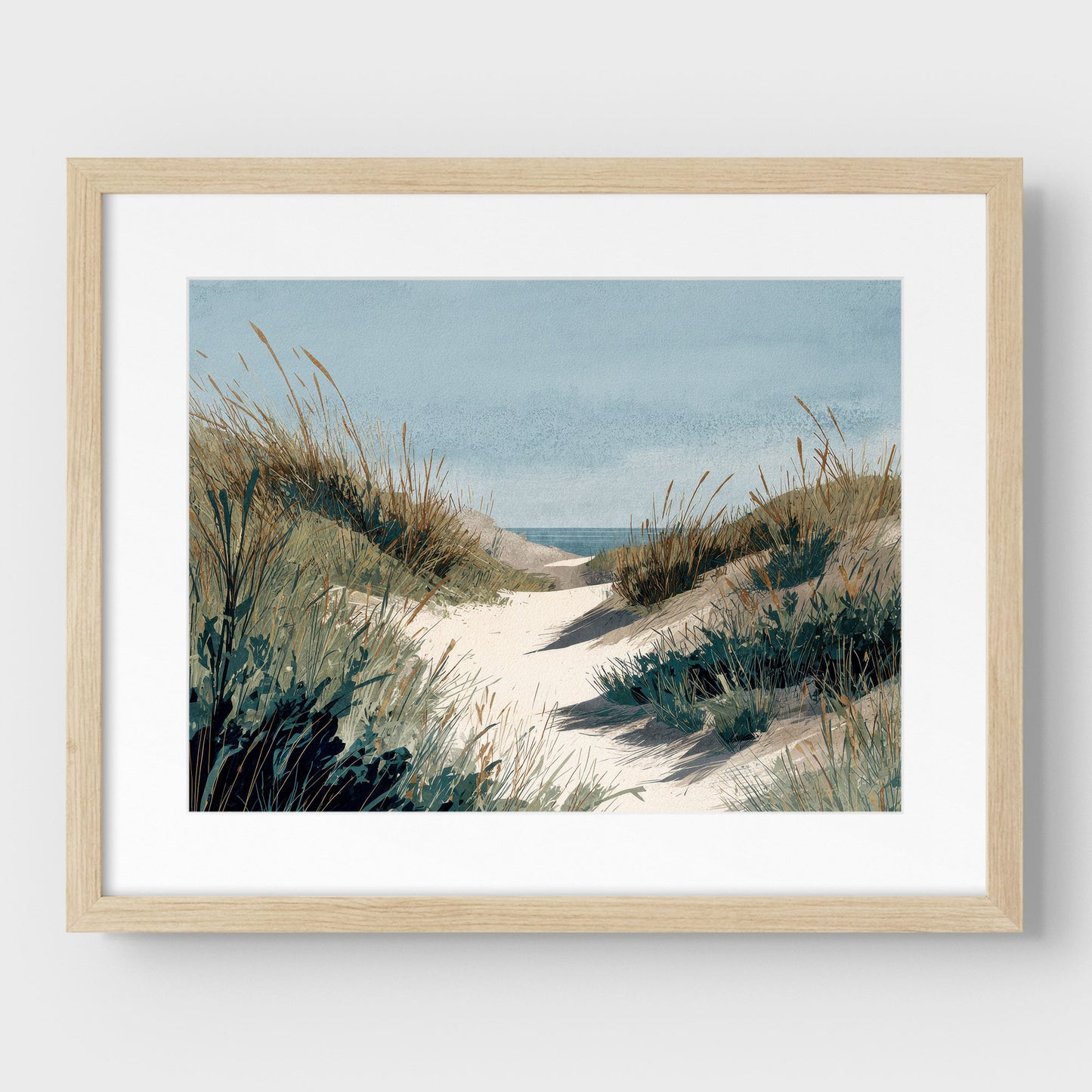 Beach Dune Trail Watercolor Print