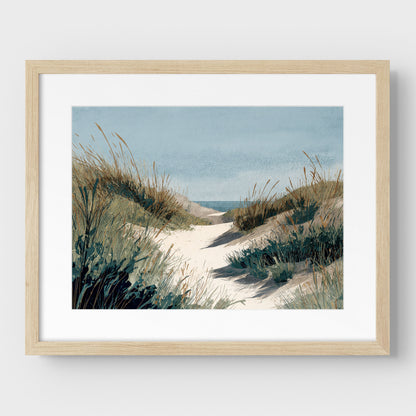 Beach Dune Trail Watercolor Print