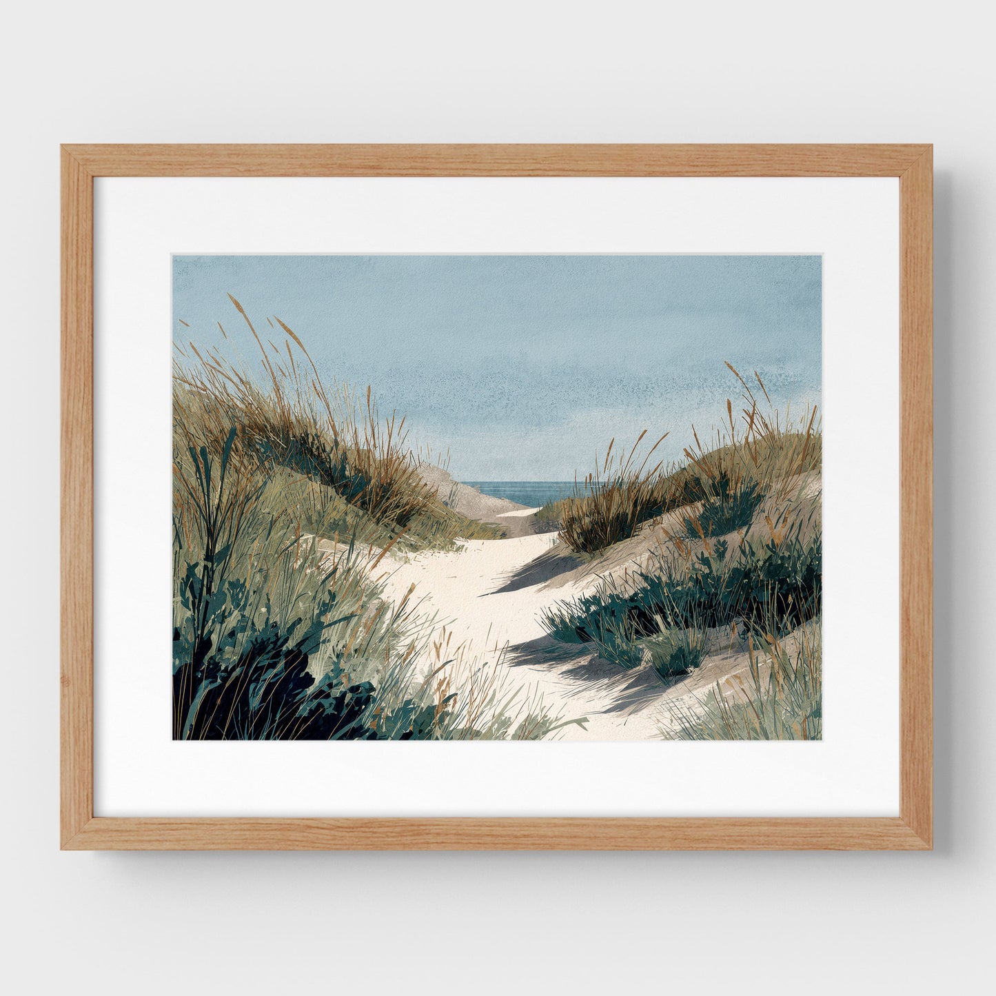 Beach Dune Trail Watercolor Print