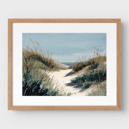 Beach Dune Trail Watercolor Print