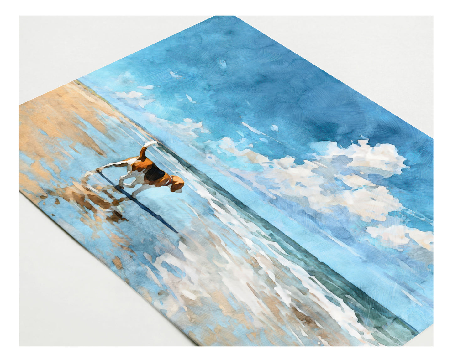 Beagle on a Beach Horizontal Note Card