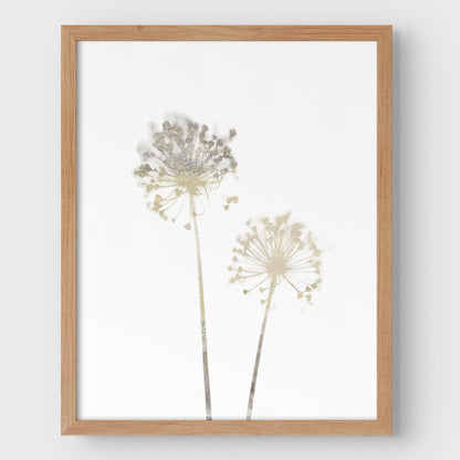 Beige Dandelion Print