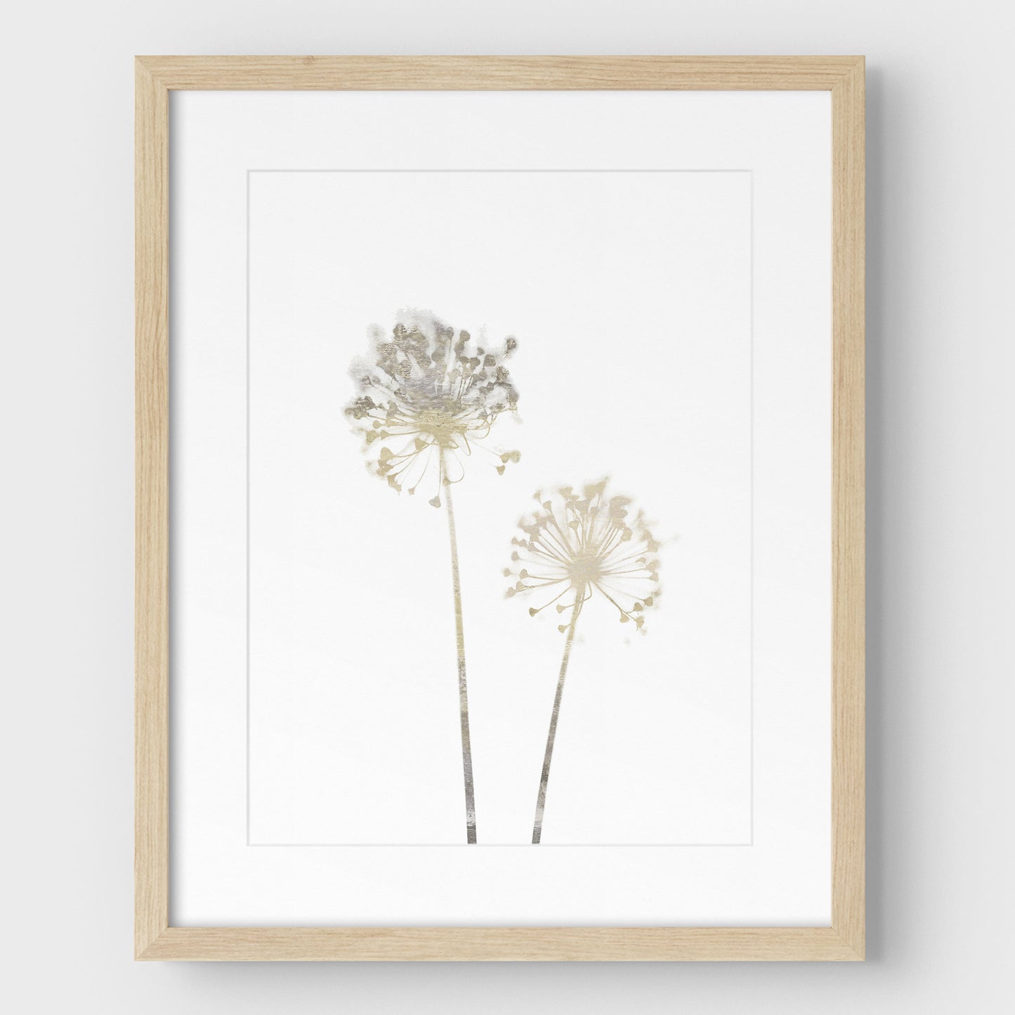 Beige Dandelion Print