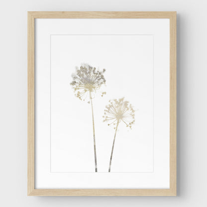 Beige Dandelion Print