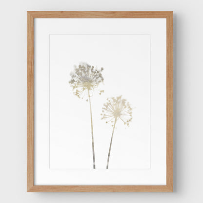 Beige Dandelion Print