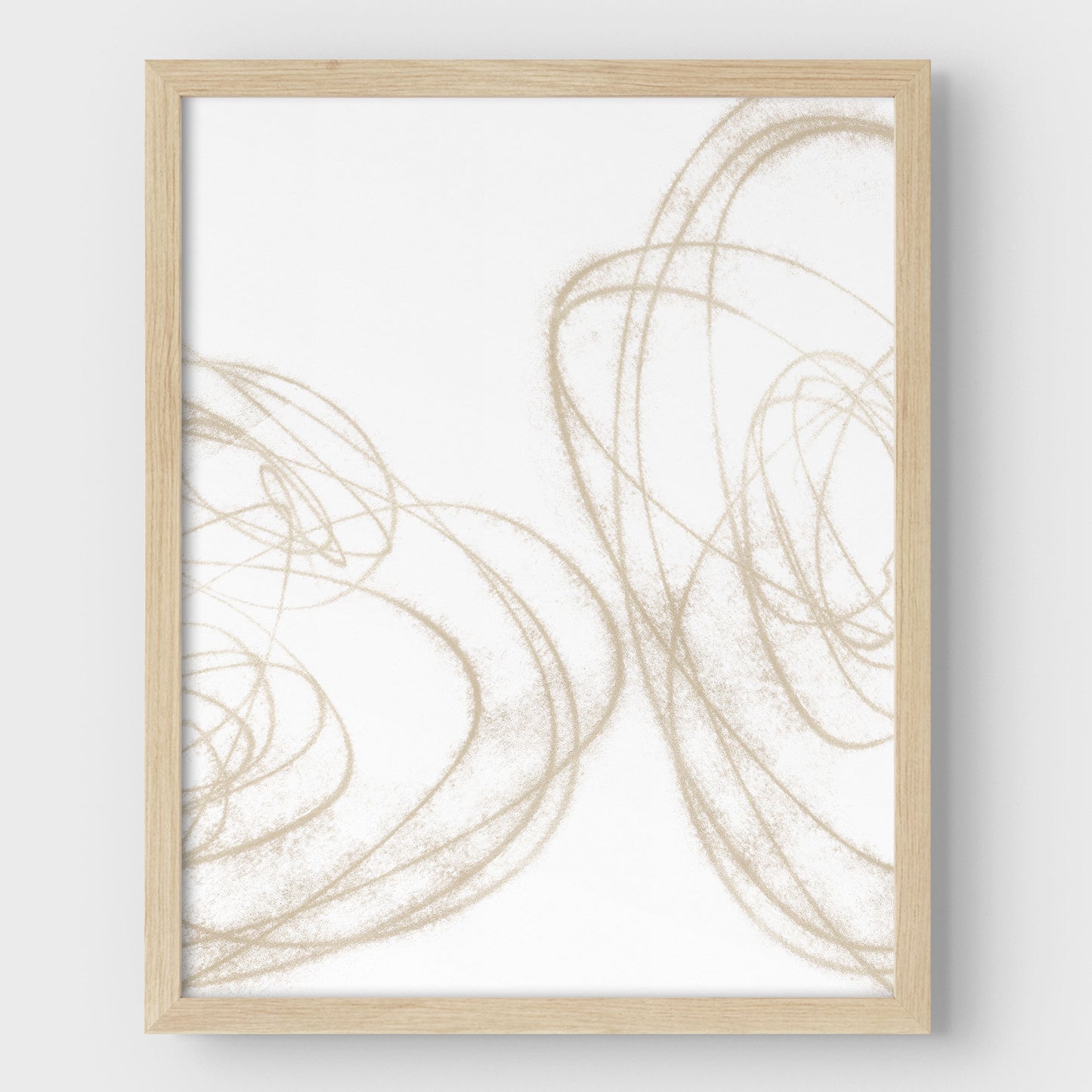 Beige Scribble II Print