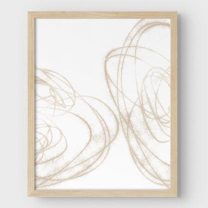 Beige Scribble II Print
