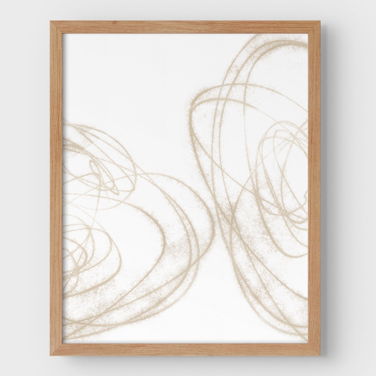 Beige Scribble II Print