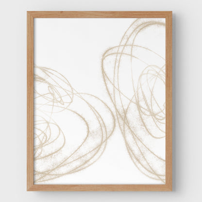 Beige Scribble II Print
