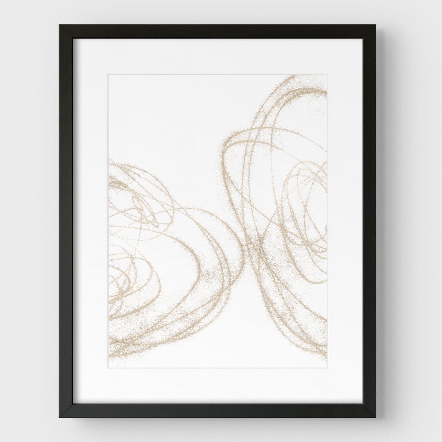 Beige Scribble II Print