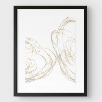 Beige Scribble II Print