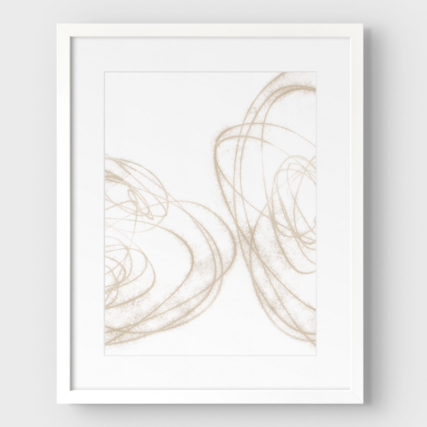 Beige Scribble II Print