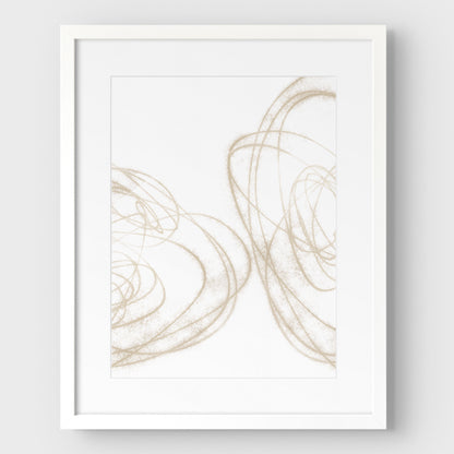 Beige Scribble II Print