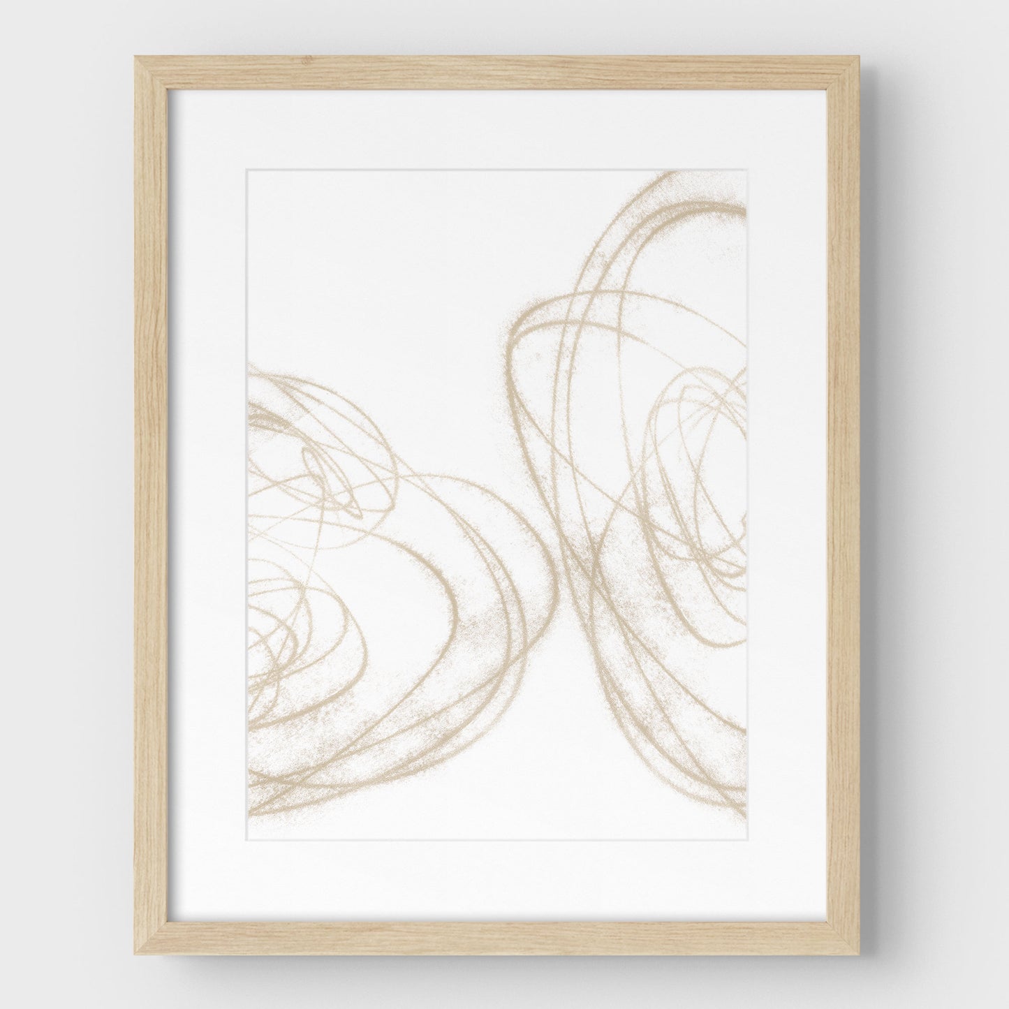 Beige Scribble II Print