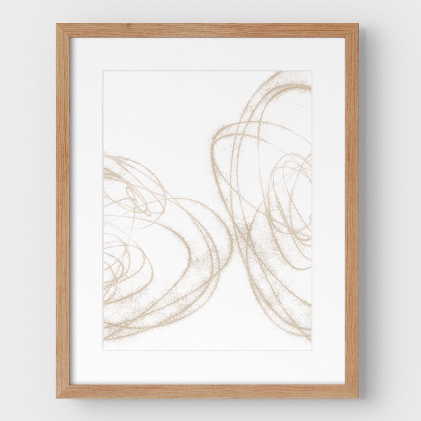 Beige Scribble II Print