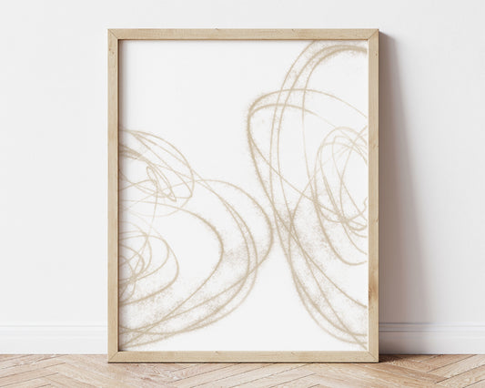 Beige Scribble II Print