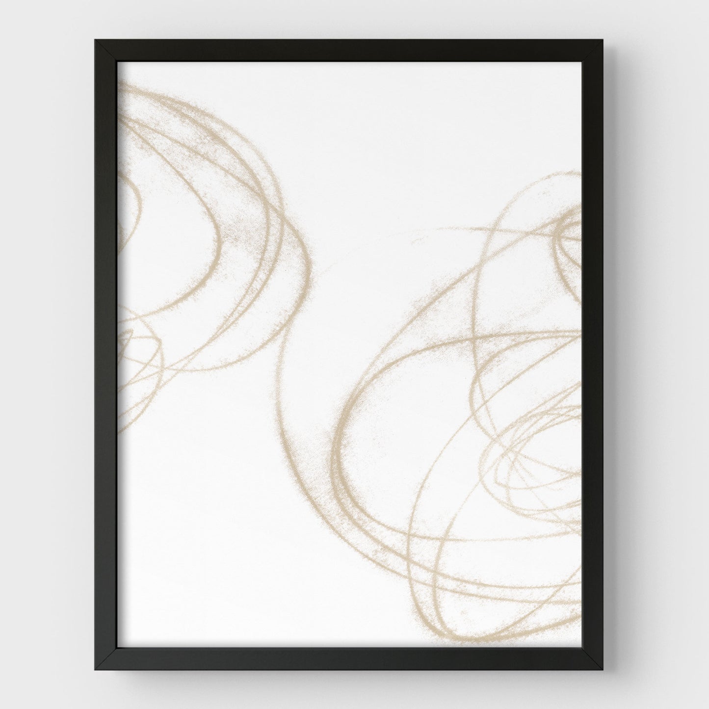 Beige Scribble III Print
