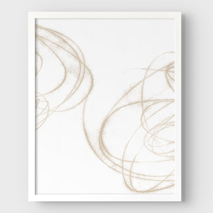 Beige Scribble III Print