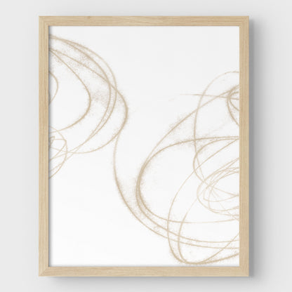 Beige Scribble III Print