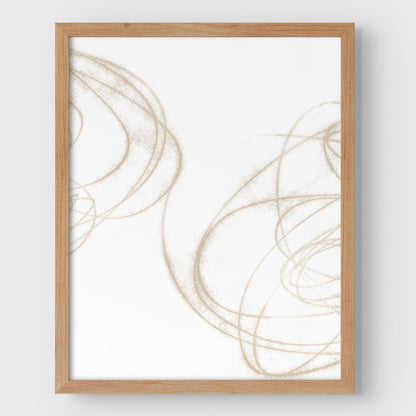 Beige Scribble III Print