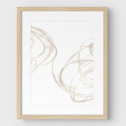 Beige Scribble III Print
