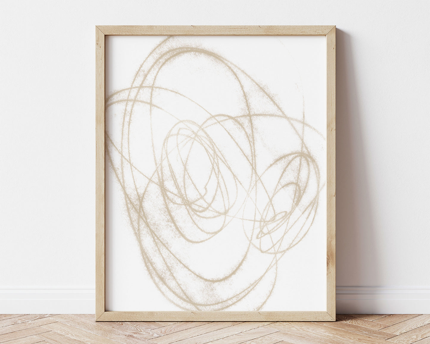Beige Scribble Print