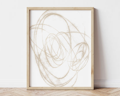 Beige Scribble Print