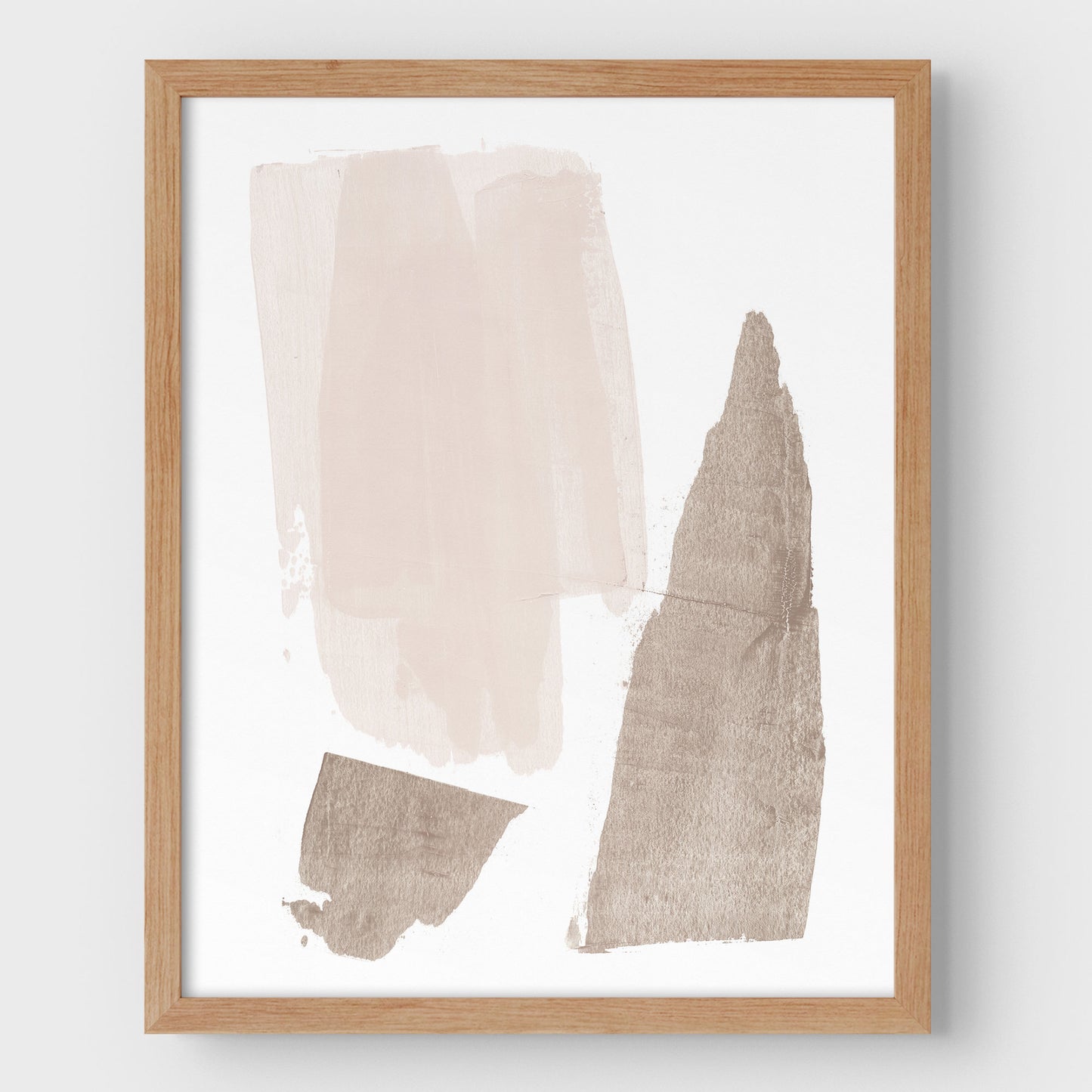 Beige and Brown Strokes Print