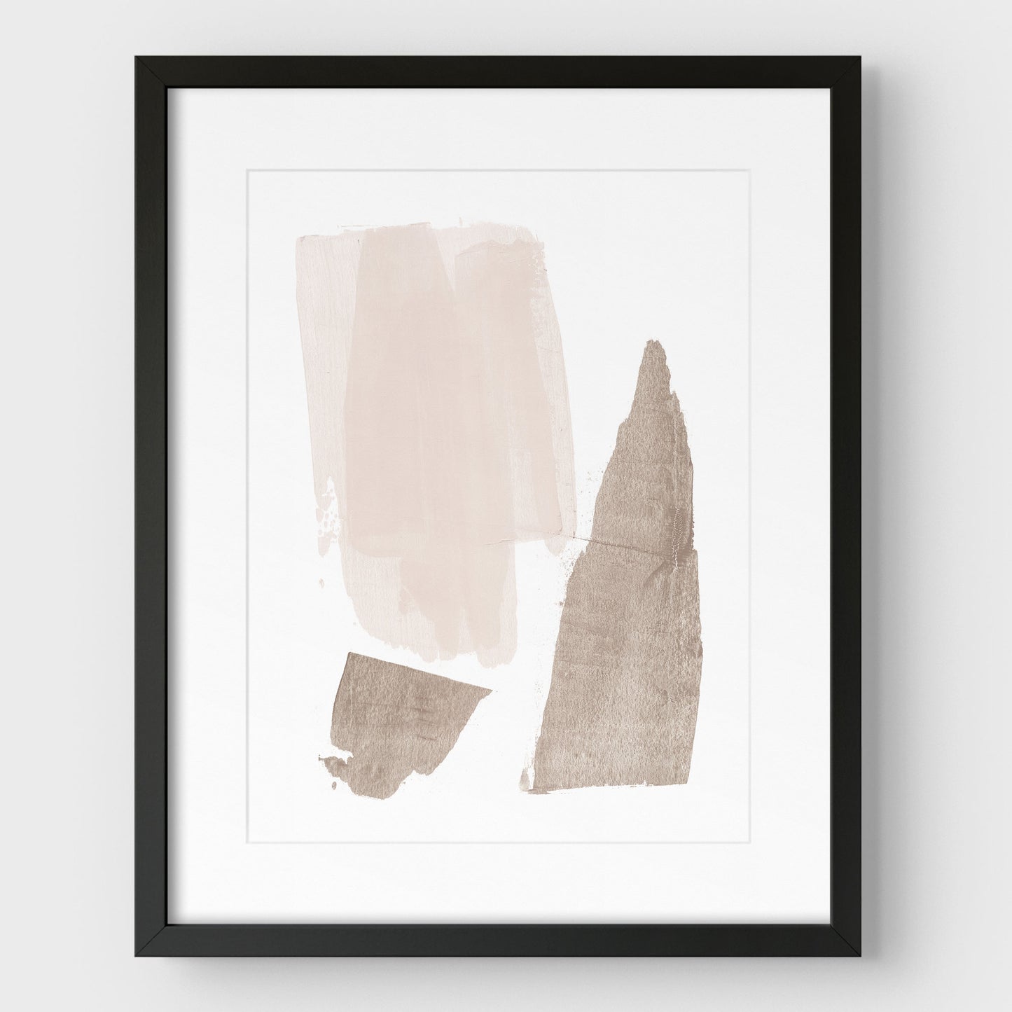 Beige and Brown Strokes Print