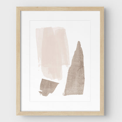 Beige and Brown Strokes Print