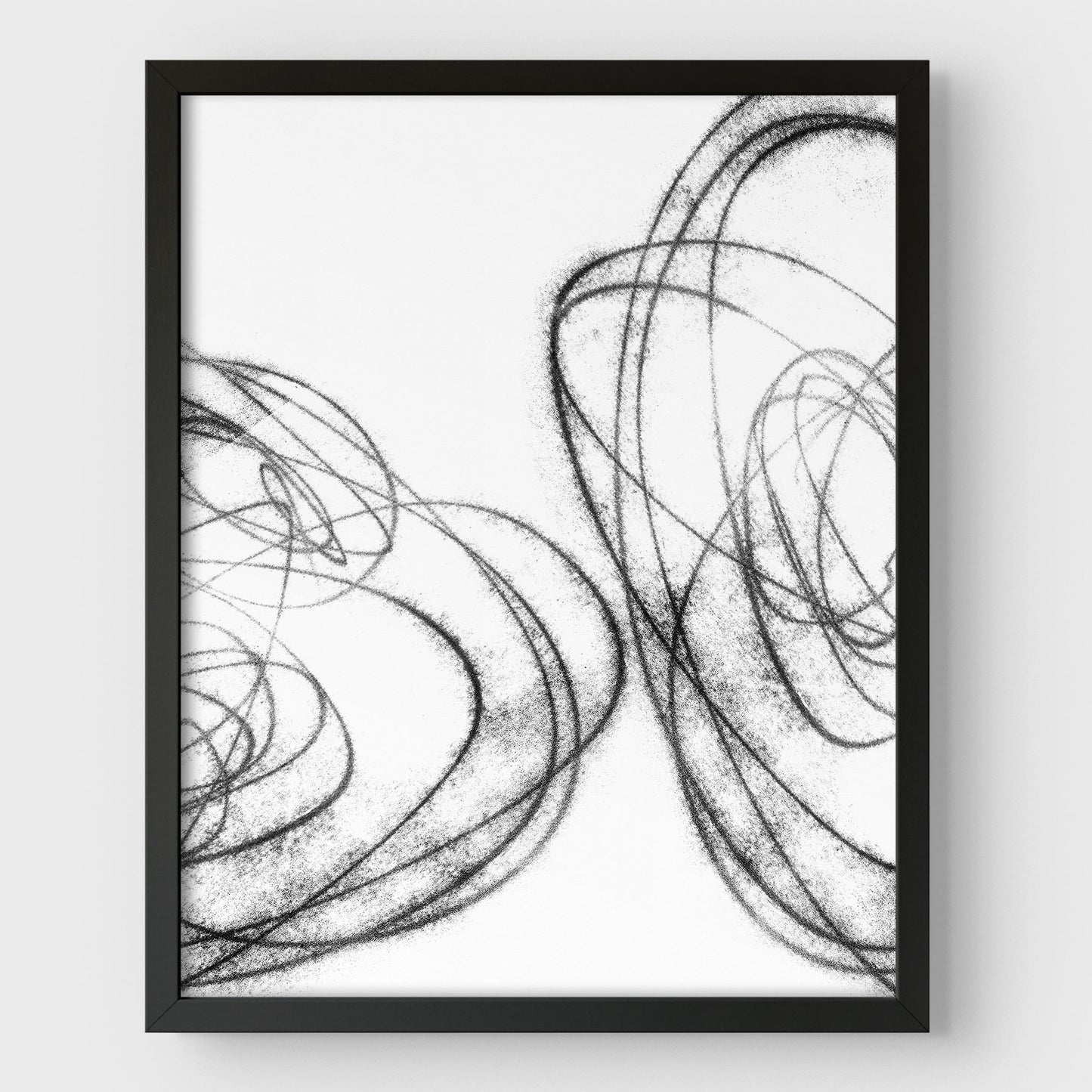 Black and White Scribble II Print