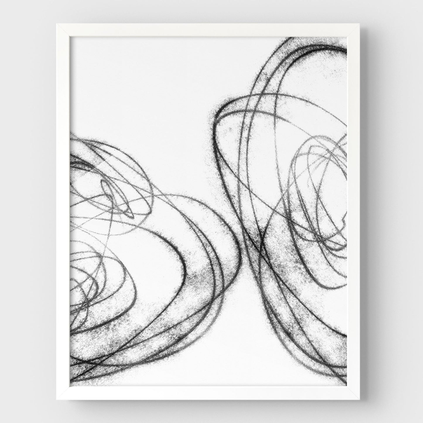 Black and White Scribble II Print