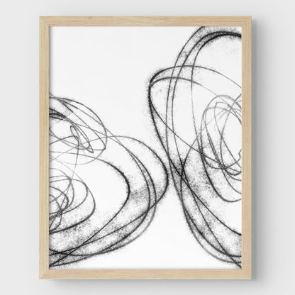 Black and White Scribble II Print