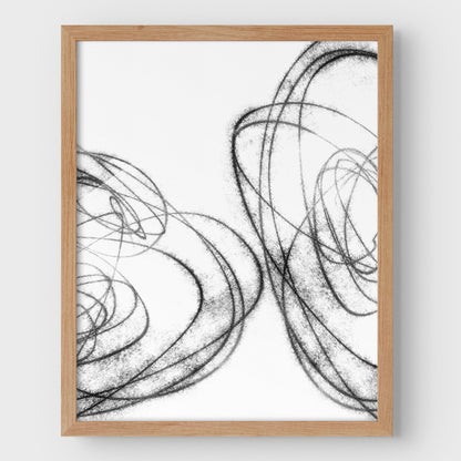 Black and White Scribble II Print