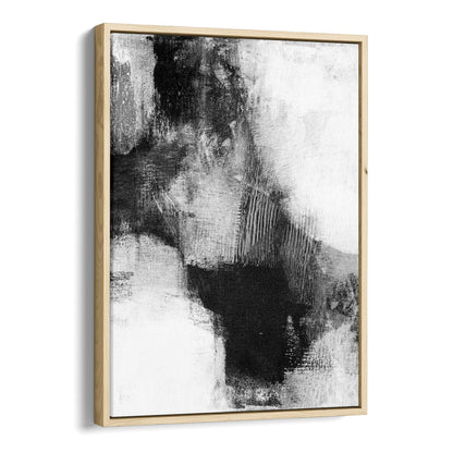 Delve Three - Black and White Modern Abstract Painting Print