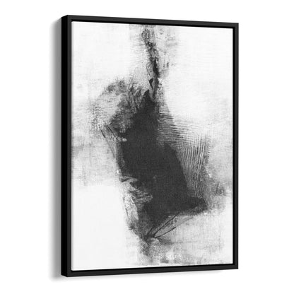 Delve Four - Black and White Modern Abstract Painting Print