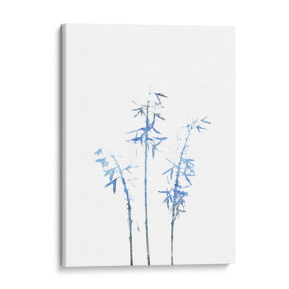 Blue Bamboo Minimalist Botanical Illustration Print