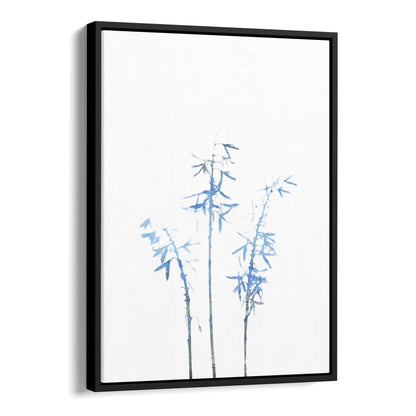 Blue Bamboo Minimalist Botanical Illustration Print