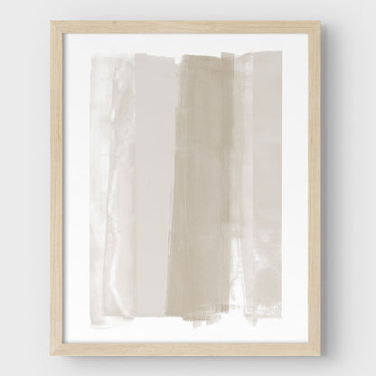 Beige Ombre Minimalist Abstract Painting Print