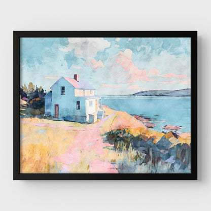 Coastal Cottage Art Print