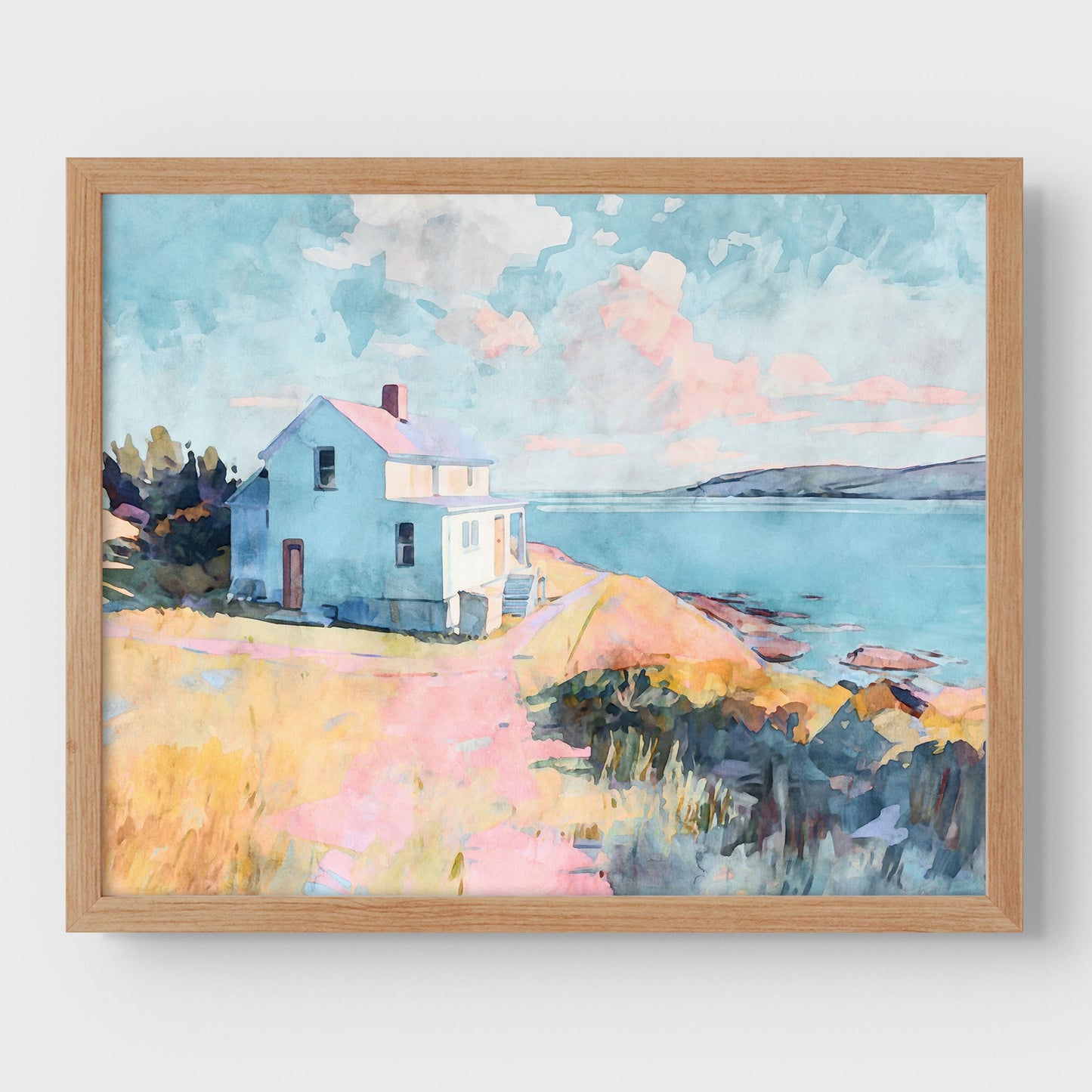 Coastal Cottage Art Print
