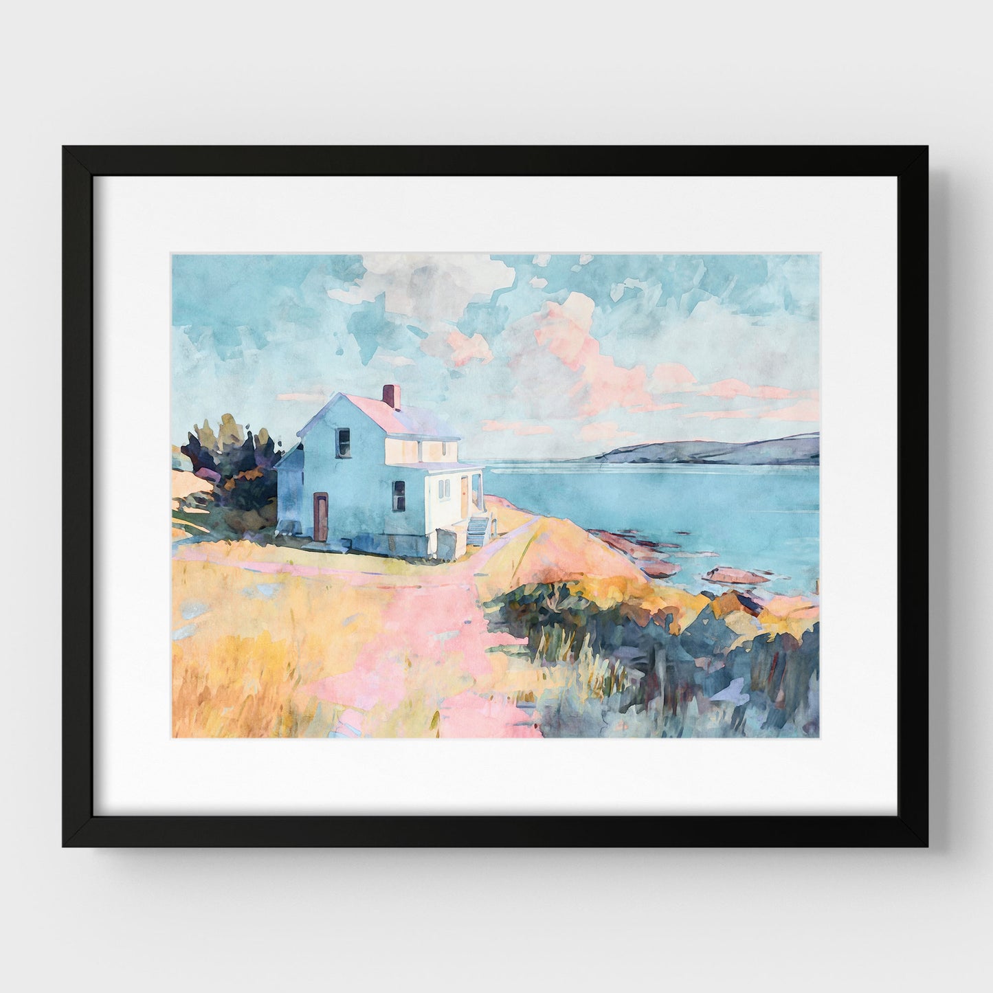 Coastal Cottage Art Print