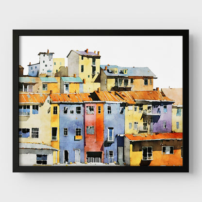 Colorful Buildings II Print